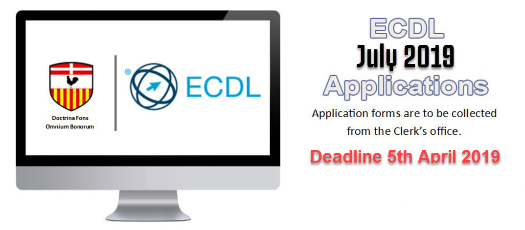 ECDL Applications July 2019