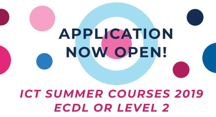 ICT Summer Courses 2019 – ECDL or Level 2