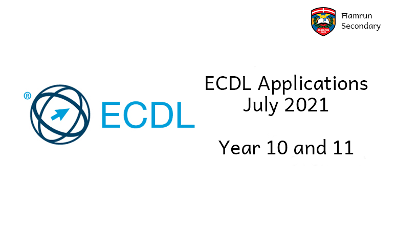 ECDL applications – July 2021